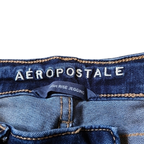 Aeropostale blue high Rise jegging skinny leg denim jeans pants - Picture 5 of 9